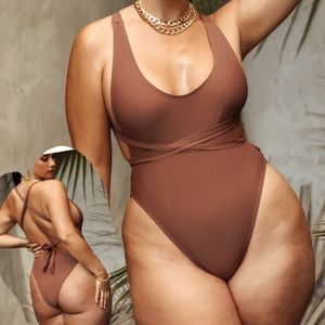 Women's "Brax" Mocha Swimsuit - Size XXL